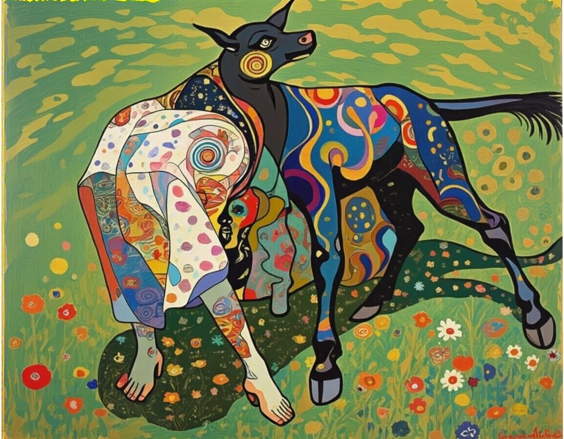 Epic Fusion: Klimt, Max, and Mack Inspired Art