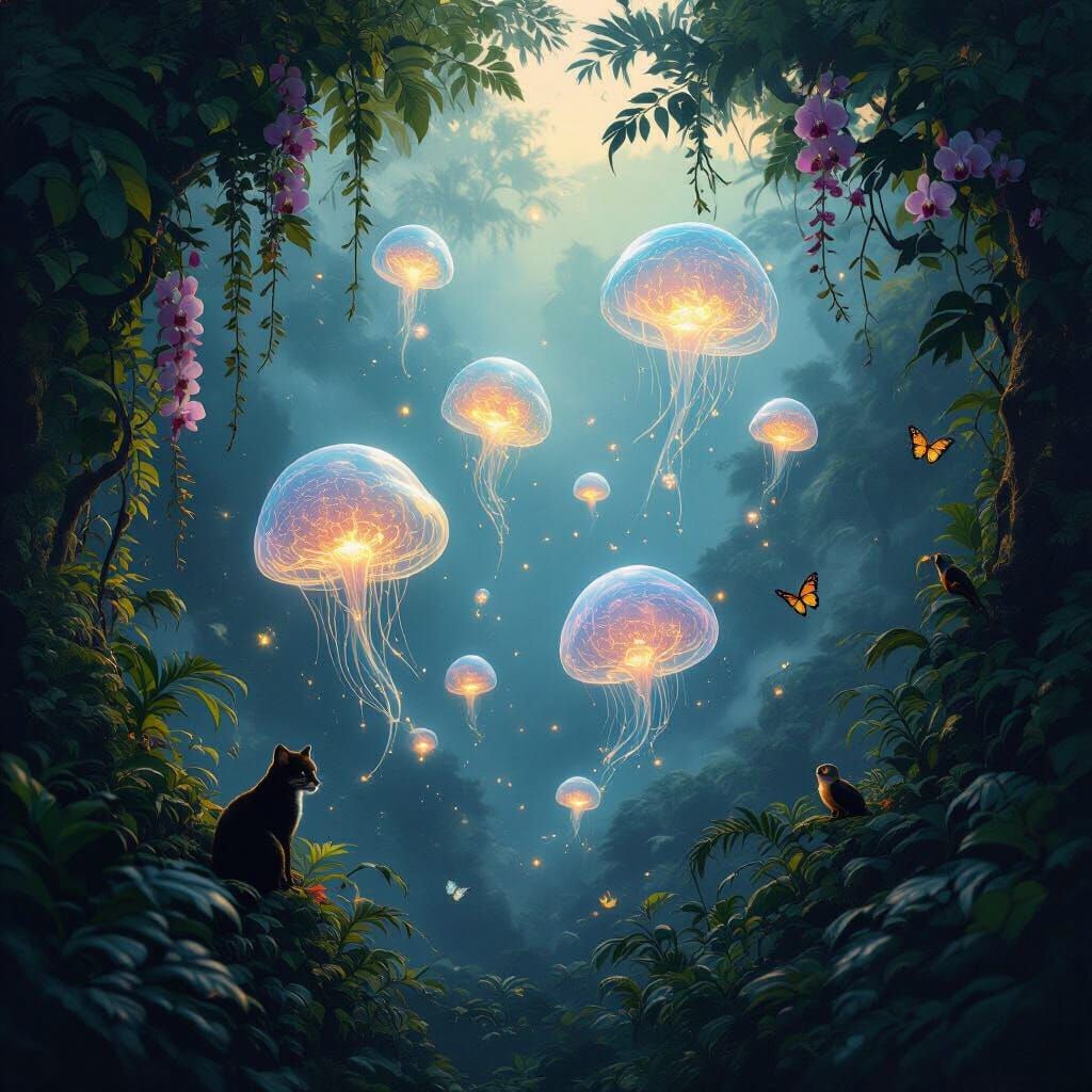 Bioluminescent Amoebas in Peruvian Rainforest Canopy