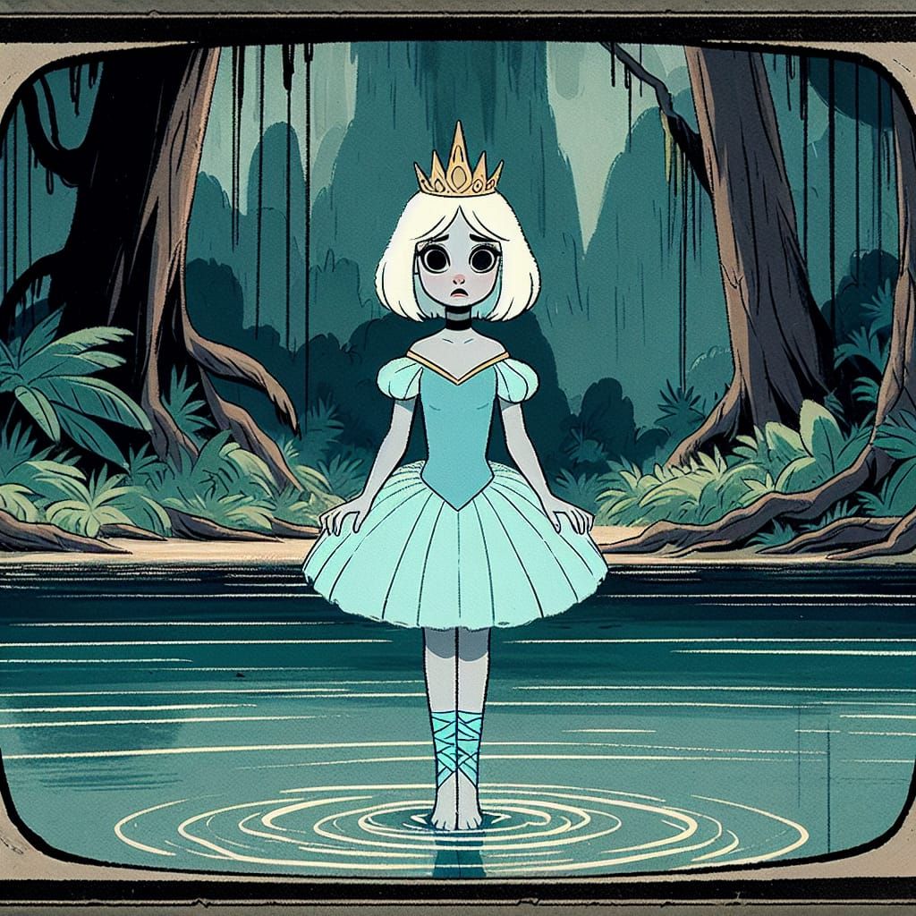 Ethereal Princess Confronts the Dark Jungle on a Haunting CR...