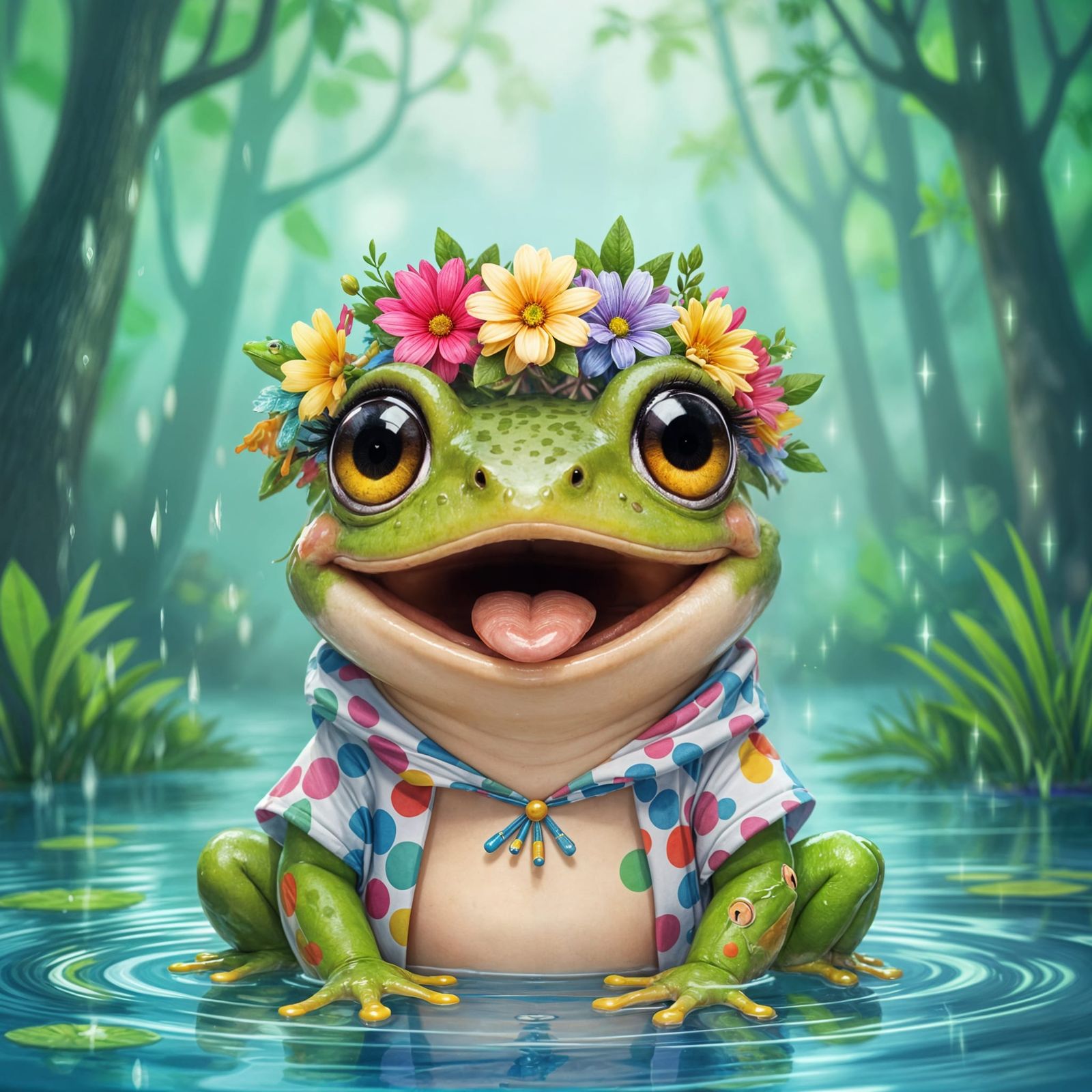 Surprised Frog Portrait
