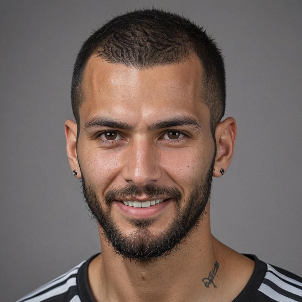 Cuban Soccer Player Portrait in Detailed Studio Photography