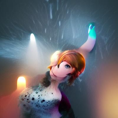 Anna from Frozen with Volumetric Lighting