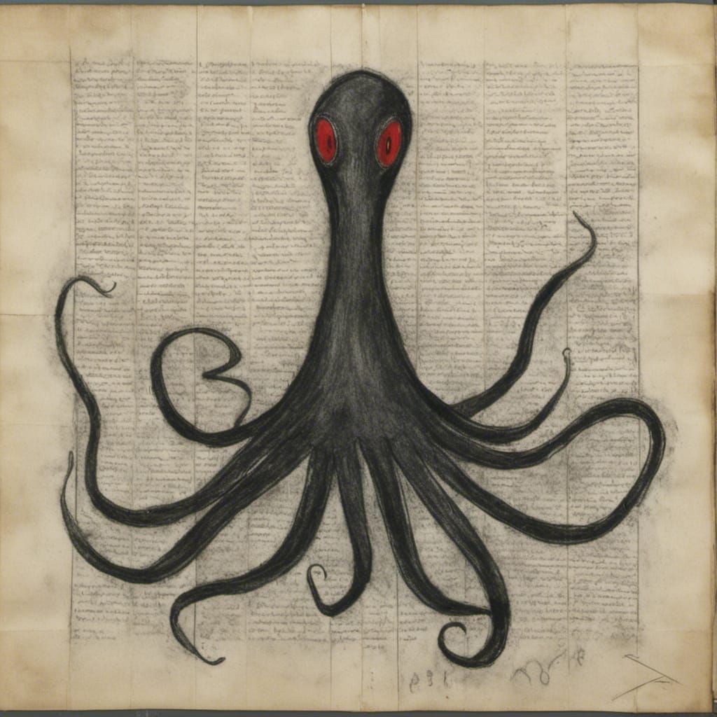 Octopus in Rehab Charcoals Style