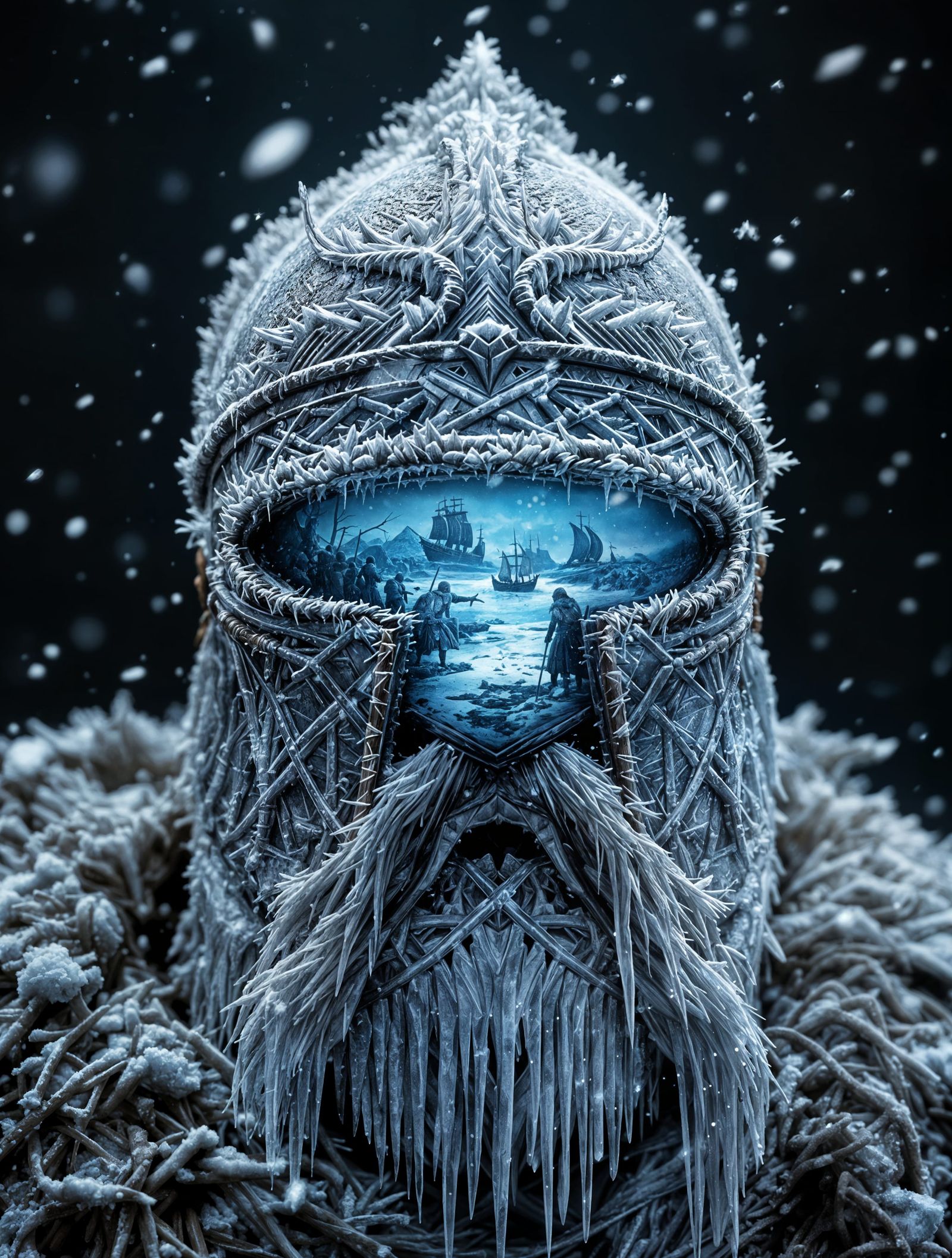 Ancient Viking Helmet Reveals Frosty Fantasy Scenes
