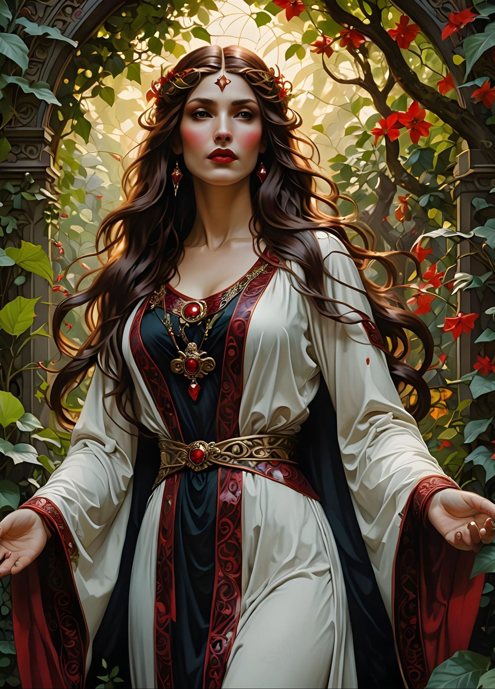 Lilith Goddess Portrait in Hyperrealism Style