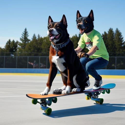 Adorable Dogs Skateboarding