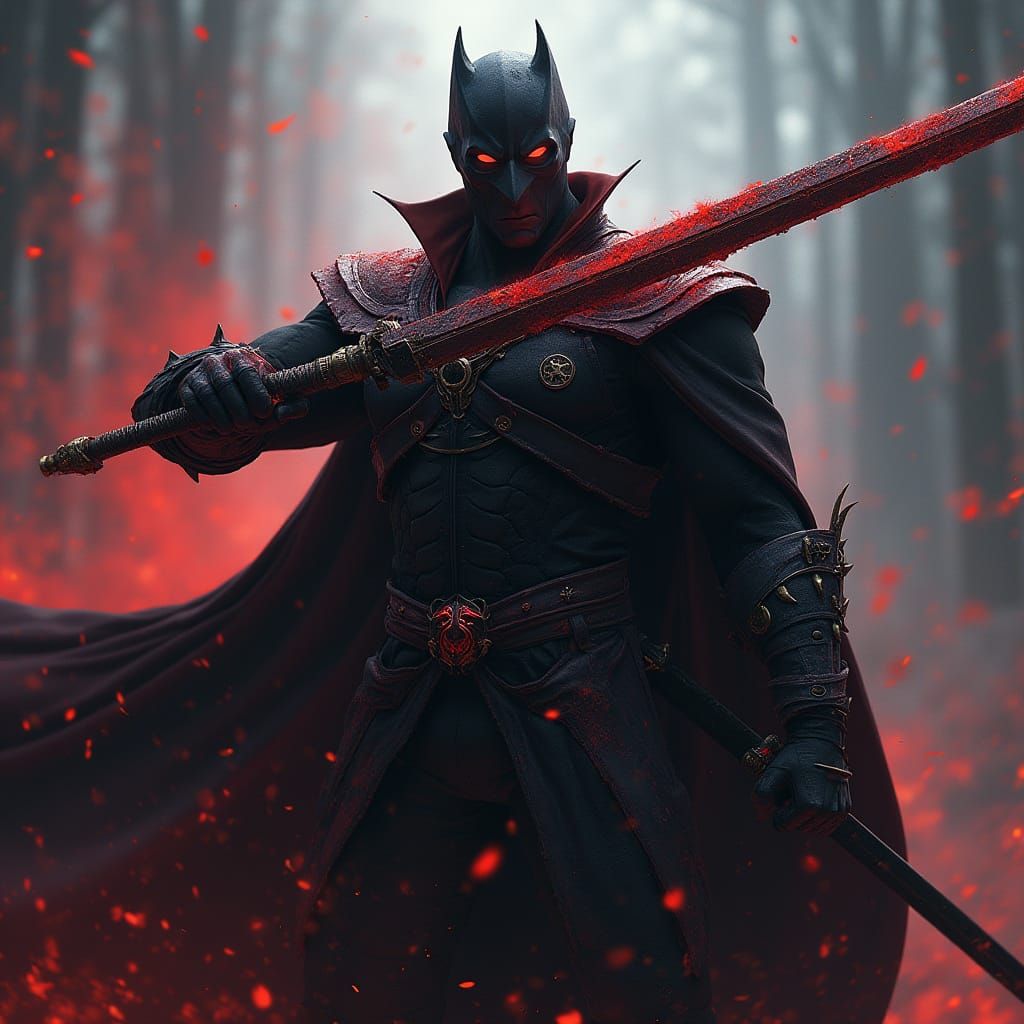 Blade Vampire Hunter in Fantasy Concept Art Style