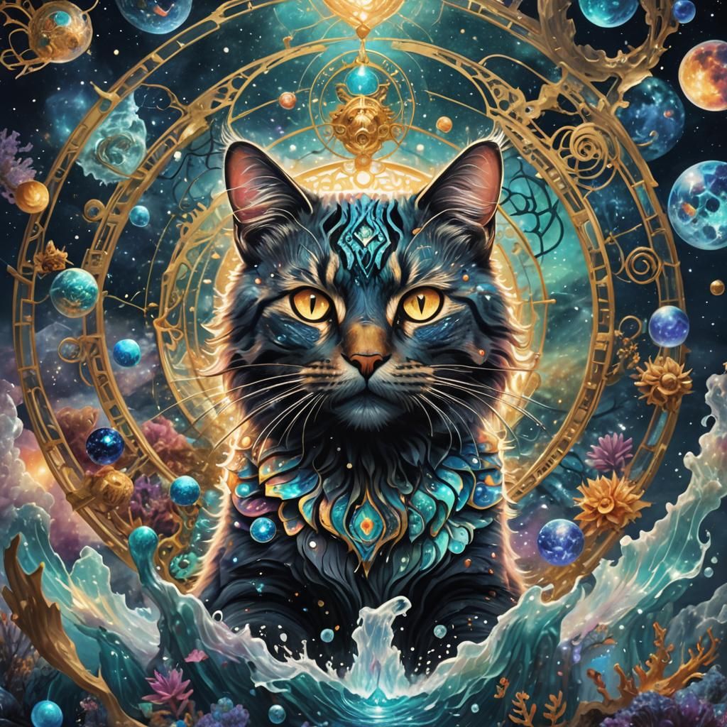 Astral Sea Elemental Cat Time Master