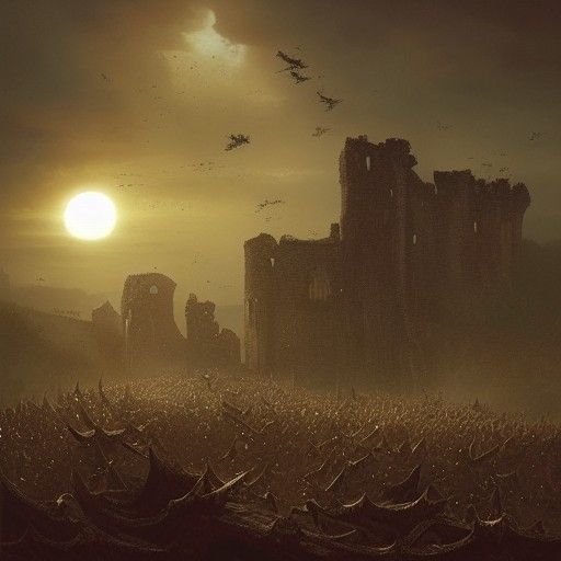 Heroes' Last Stand at Ruined Castle Under Swarm