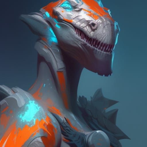 Hyperdetailed Dinosaur Concept Art in 8k Resolution