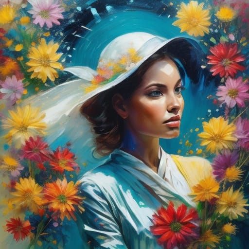 Radiant Woman Entering a Room