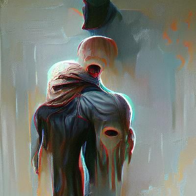 Abstract Depiction of a Faceless Man