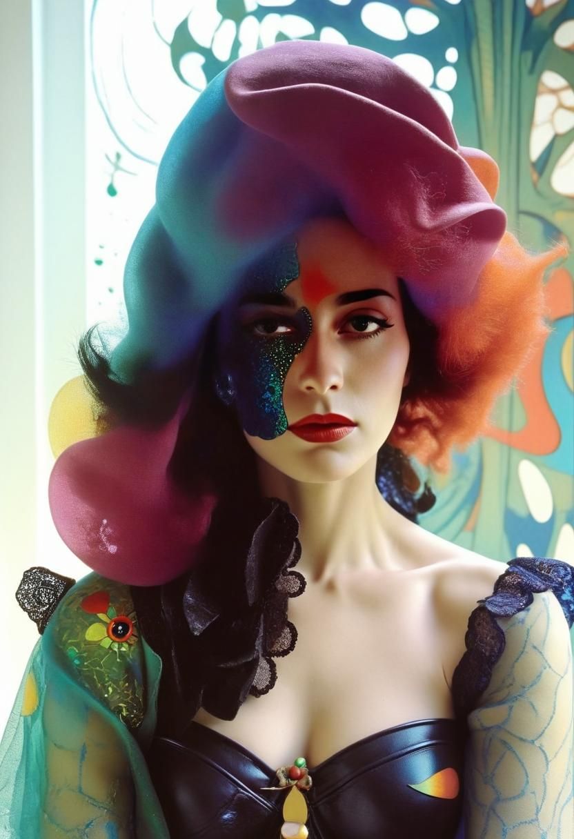 Abstract Chromoshadow Art Nouveau Wall Design