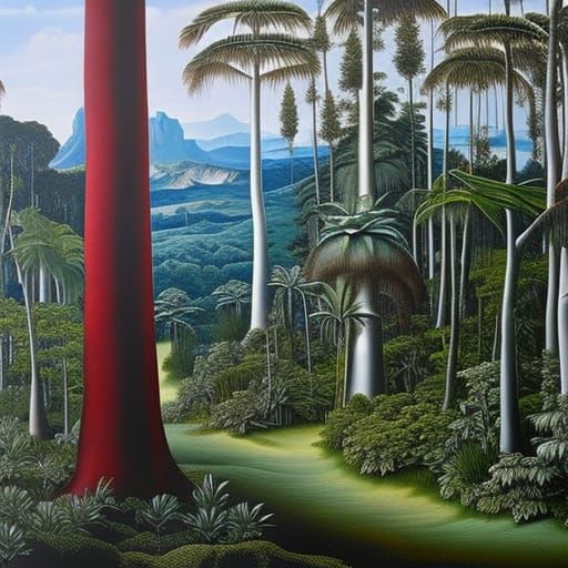 Detailed Landscape in Oil Painting Style