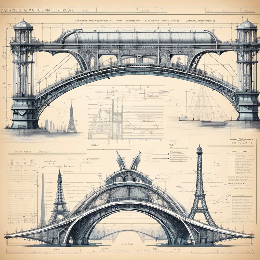 Futuristic Bridge inspired by Eiffel Garabit Viaduct