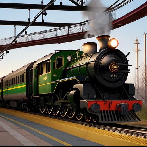 Vintage Steam Engine on Chicago Line