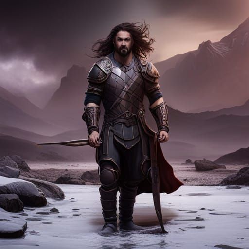 Detailed Matte Painting of Jason Mamoa