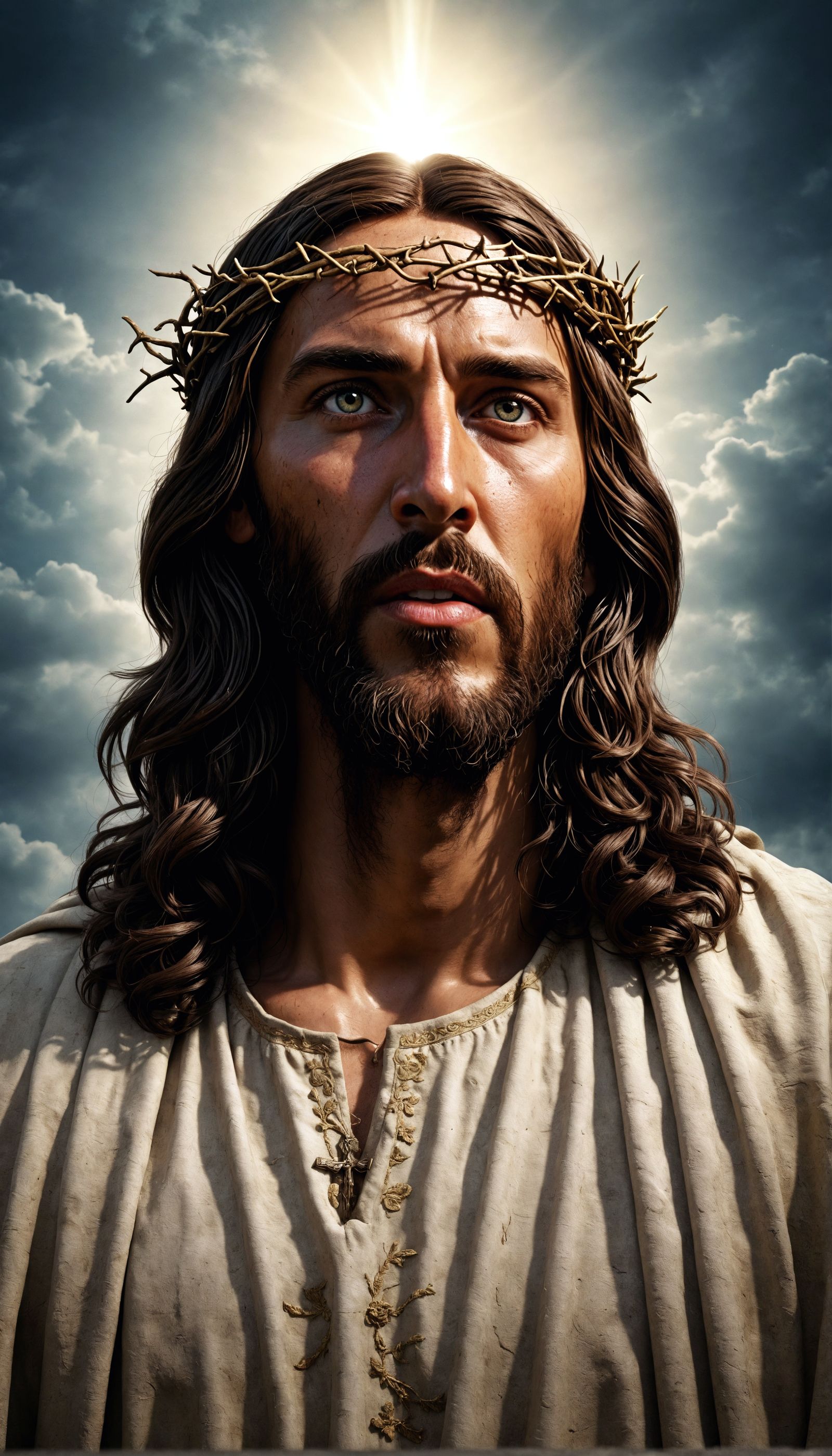 Hyperrealistic Portrait of Jesus Christ in Cinematic Style