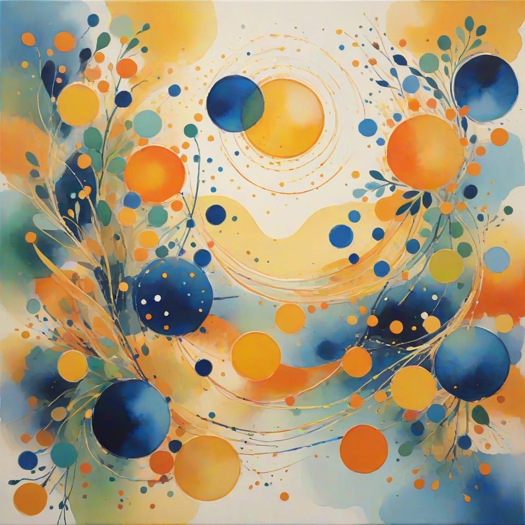 Vibrant Abstract Dreamscape in Watercolor