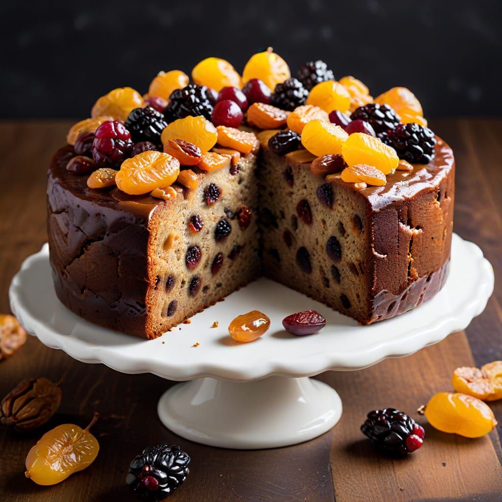 Raisins in fruitcake