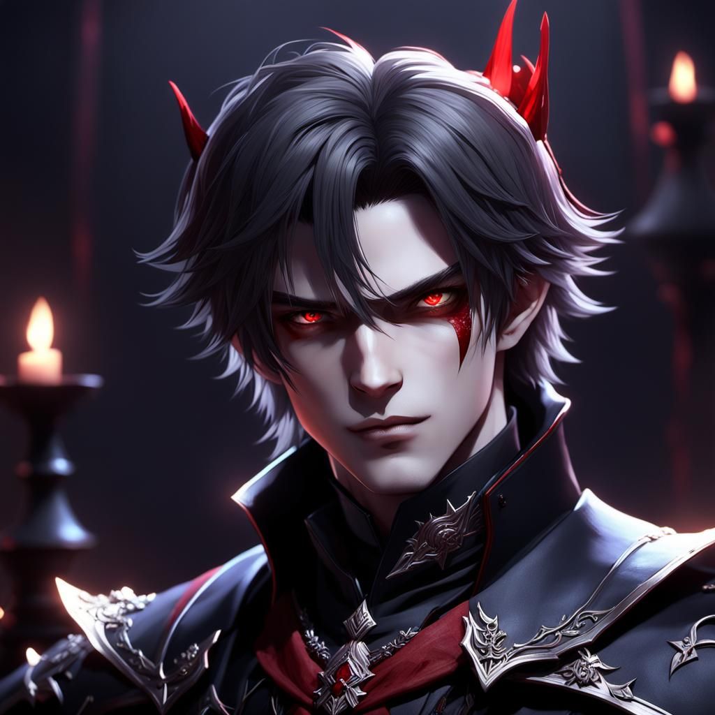 Vampire Prince in Detailed 3D Anime Art