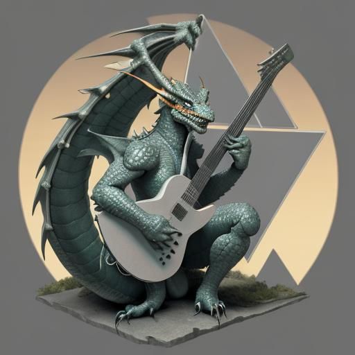 Dragon Plays Triangle Music