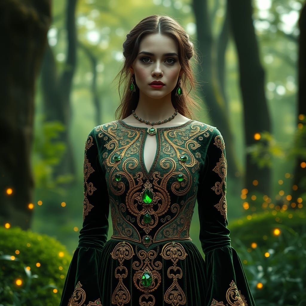 Celtic Queen in Emerald Dreamscape