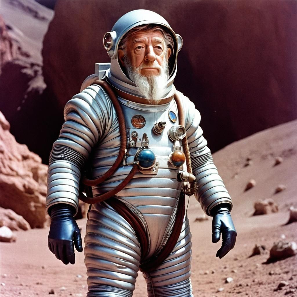 Gandalf in Forbidden Planet Spacesuit