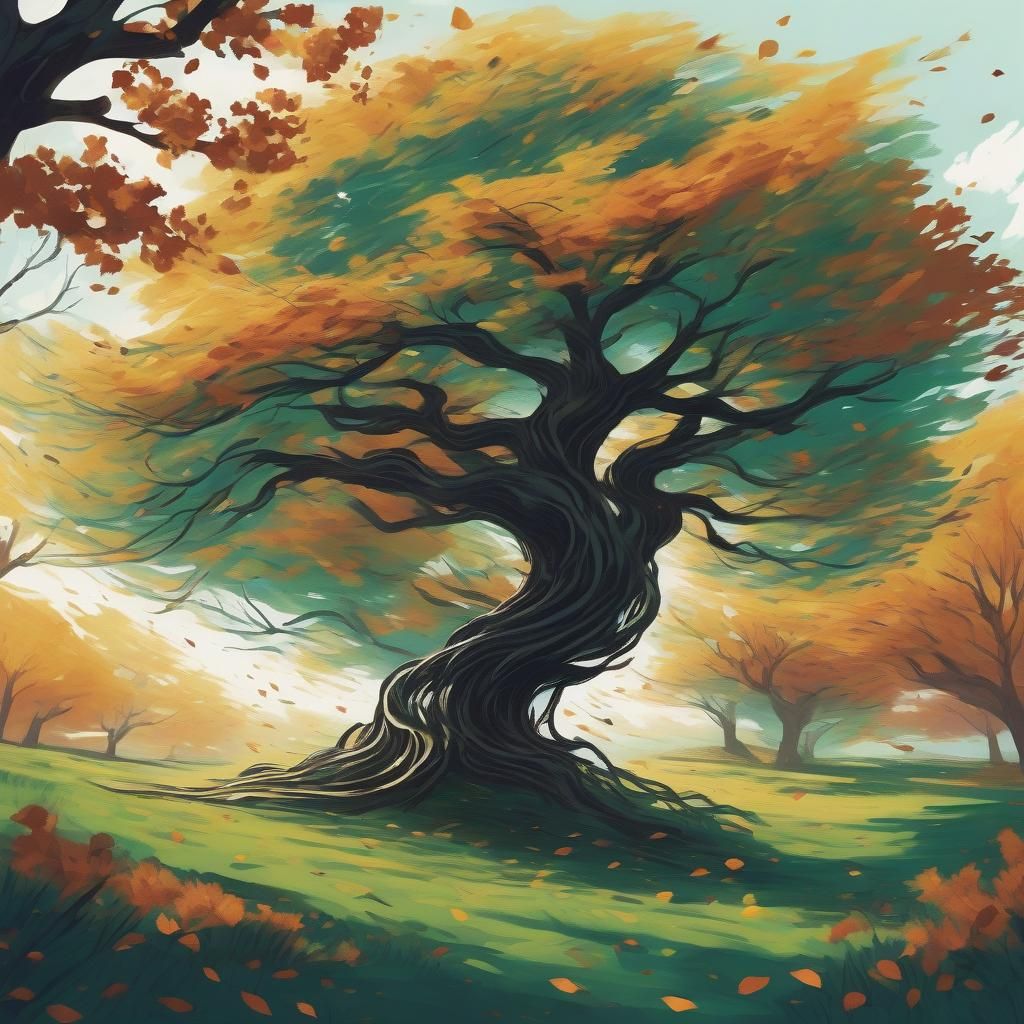 Wind Sweeping Through Trees: A Natural Scene