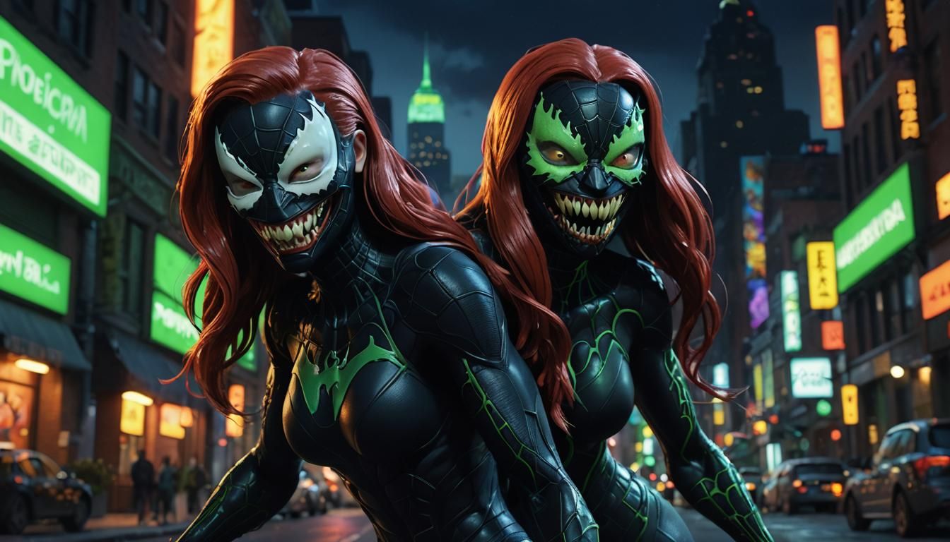 Mary Jane as Venom in Pixar-Inspired 3D Art