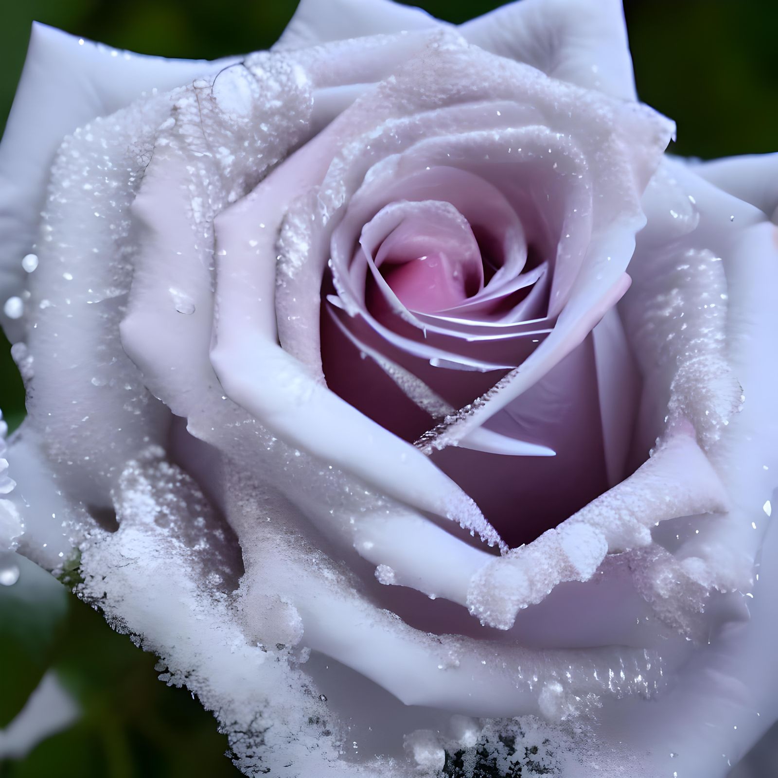 Frozen Rose: A Moment Suspended in Time