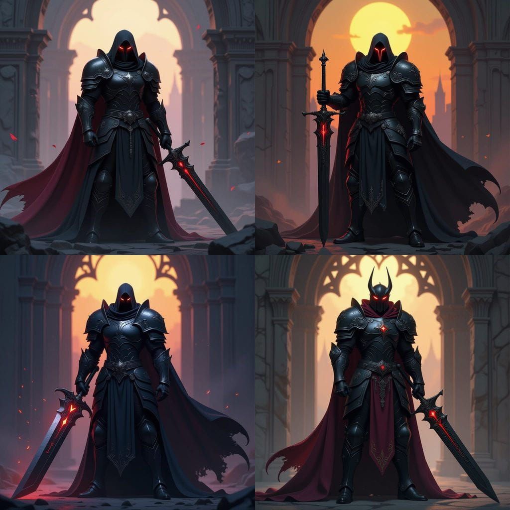 Dark Paladin with Greatsword: Ominous Digital Rendering