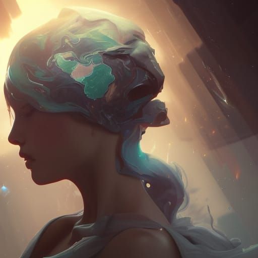 Detailed Portrait with Dynamic Lighting, Trending Art