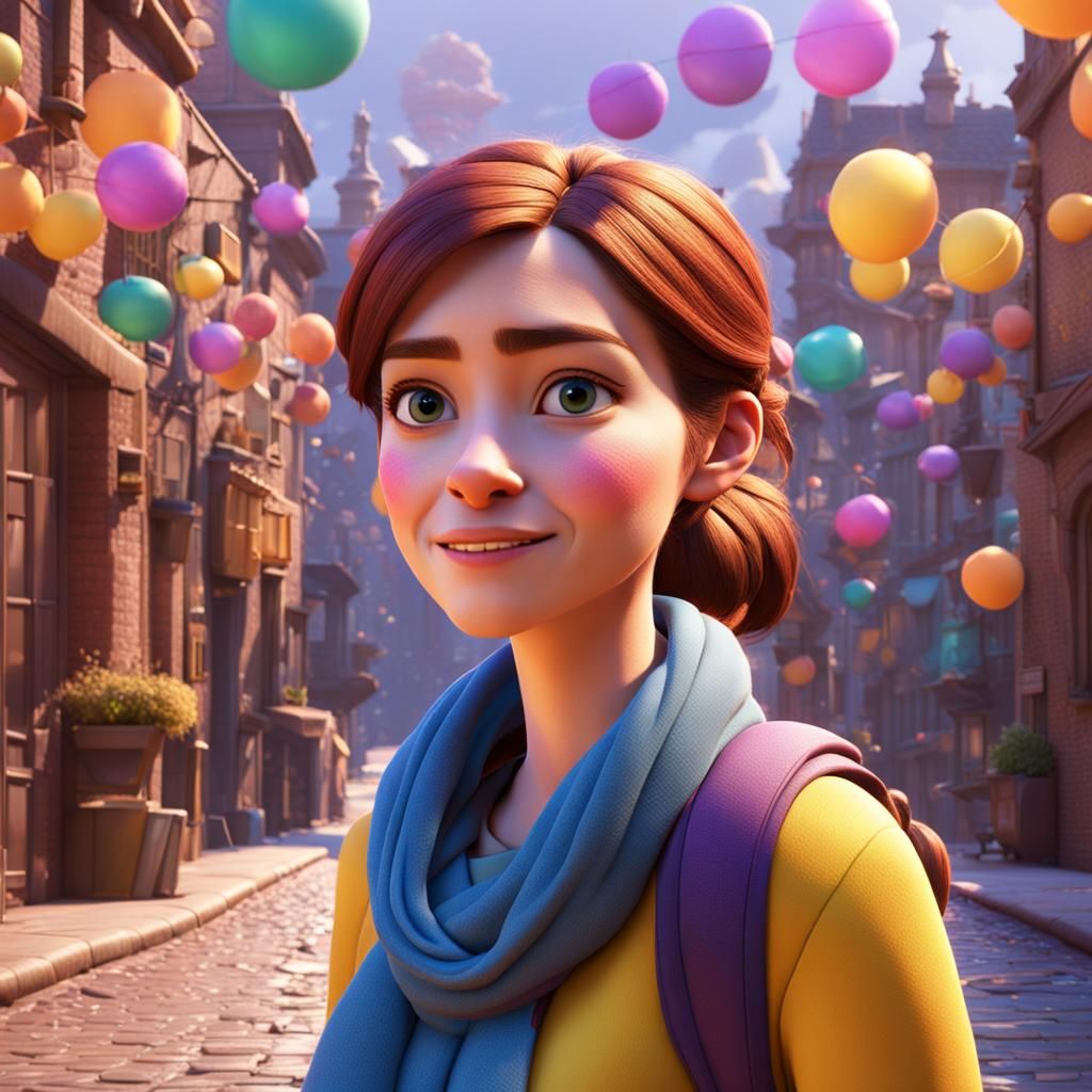 Emma: Pixar-Style 3D Digital Art Portrait