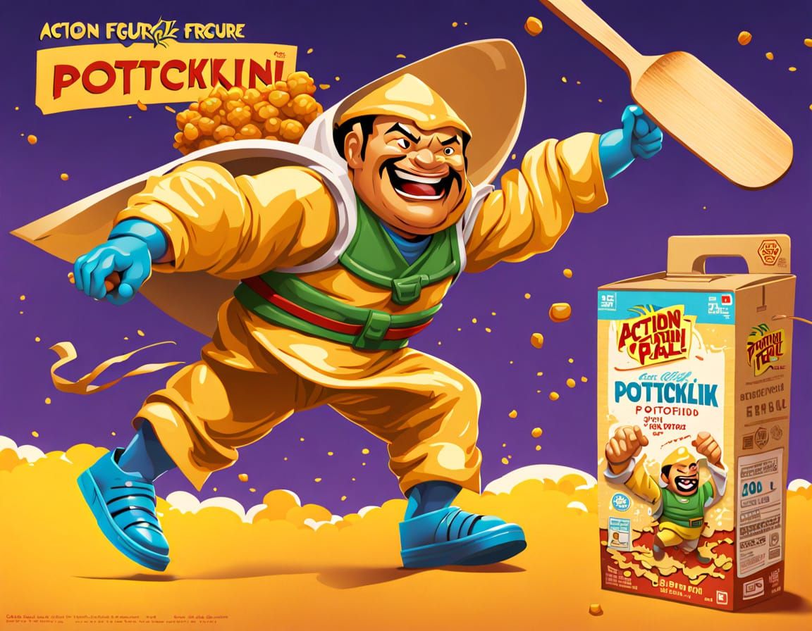 Vibrant Retro-Style Culinary Superhero in Action
