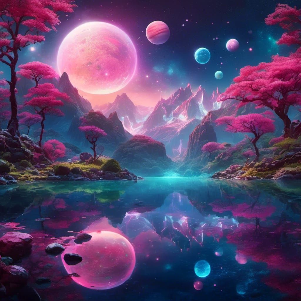 Planetary Alignment in Dreamy Dark Style