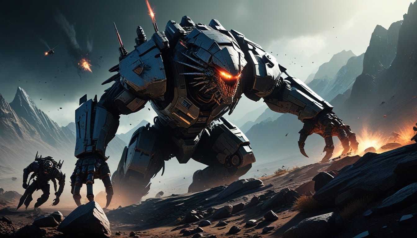 Dramatic Alien Commander Rises Amidst Intense Battle