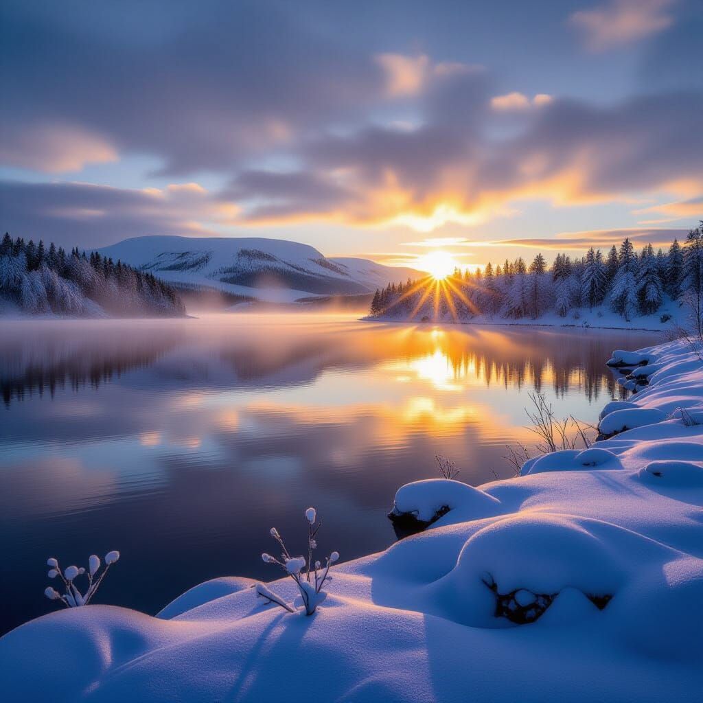 Serene Finnish Landscape at Golden Hour