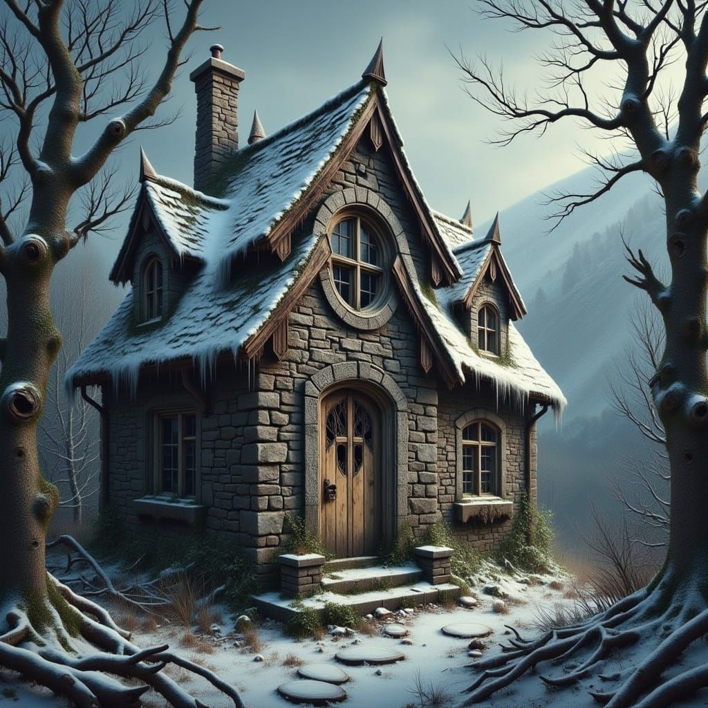 Abandoned forest cottage