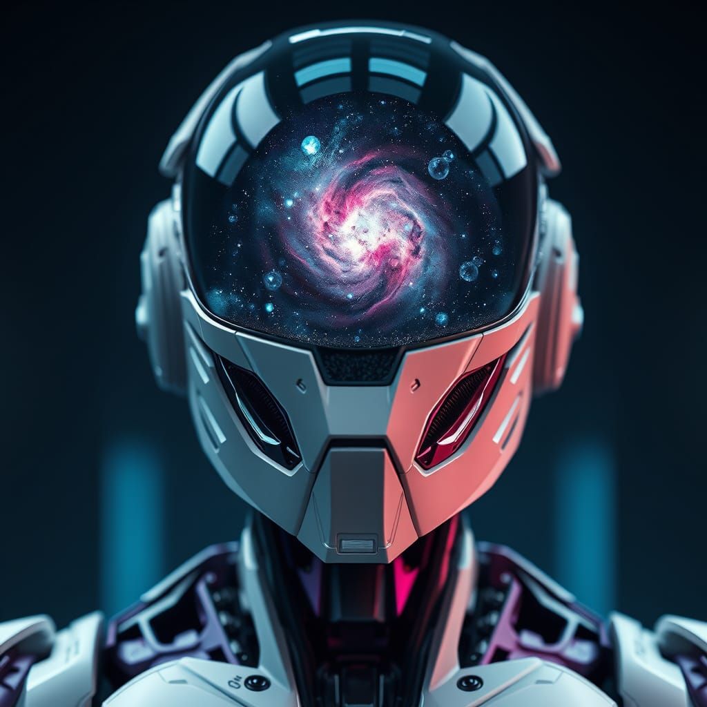 Cyberpunk Robot Reveals the Cosmos Within