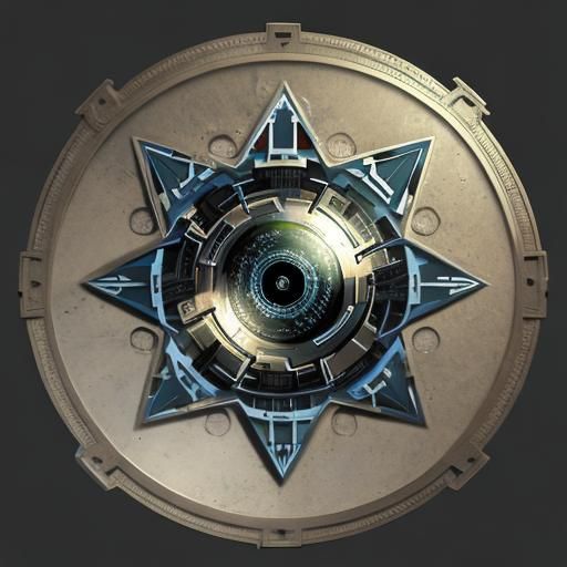 Intricate Robot Rises from Misty Futuristic Cityscape