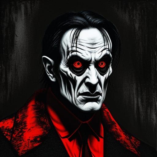 Maximalist Horror Lithograph in Gustave Doré Style