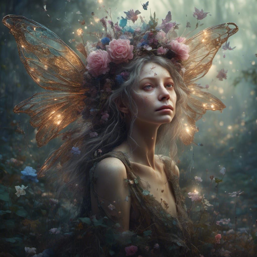 Despairing Middle-Aged Fairy Portrait
