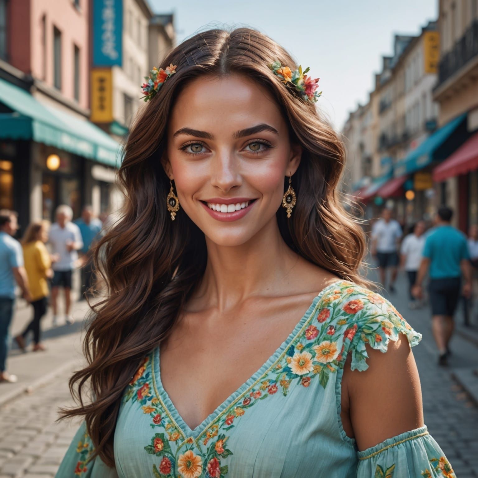 Vibrant Portrait of Confident Woman in 8K