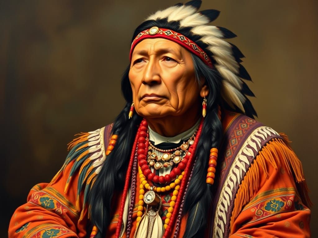 Sitting Bull Portrait in Old Master Style