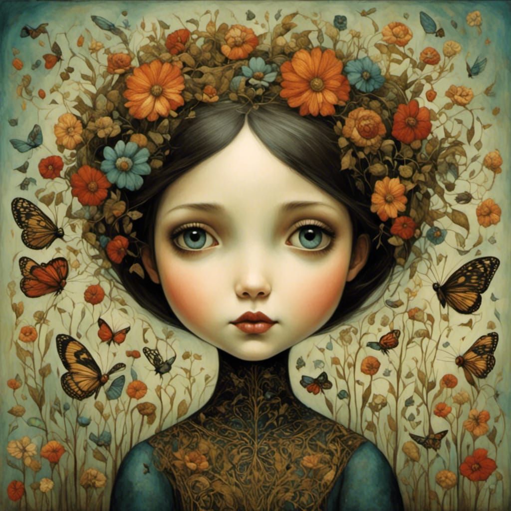 Portrait of a Girl Generated by AI