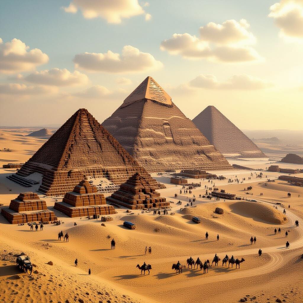 Great Pyramids: Bird's Eye Cinematic View