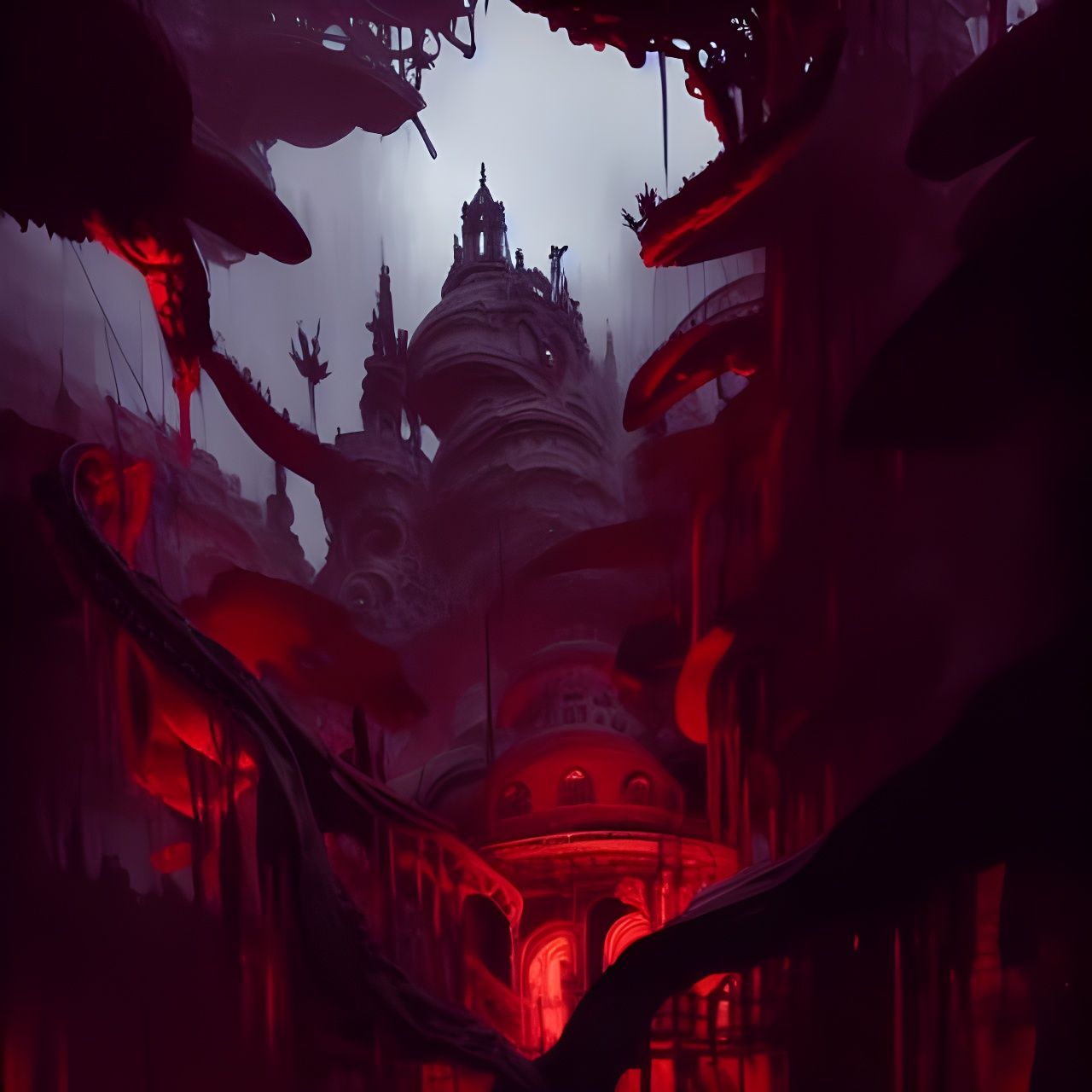 Goddess of Hell in Hyperdetailed Matte Painting