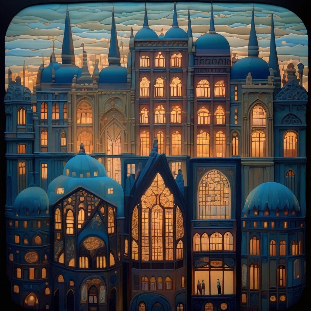 Ethereal City of Fabric Panorama