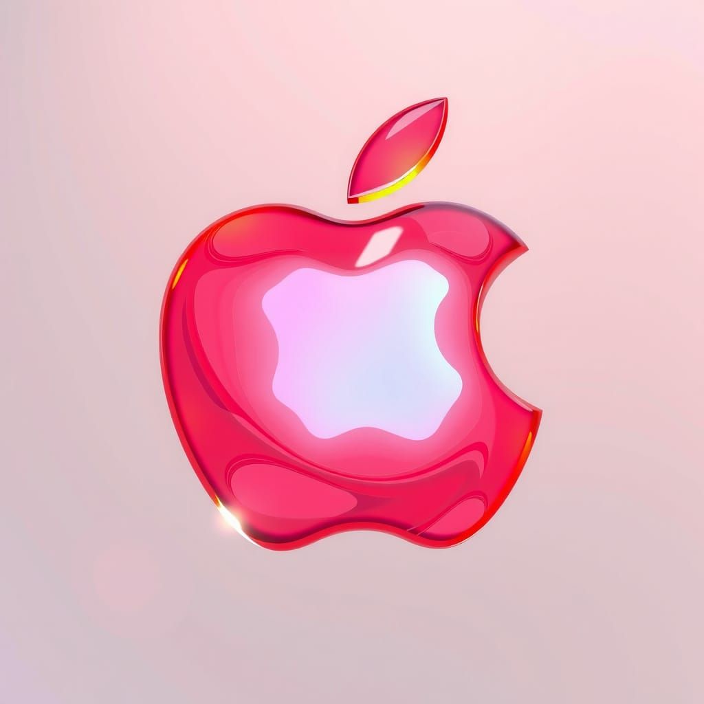 Modern Futuristic Apple Logo with Intricate Details